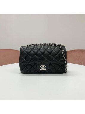 Chanel Mini Quilted 20 Lambskin CC Logo Single Flap Bag